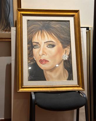 Quadro ritratto Enrica Bonaccorti