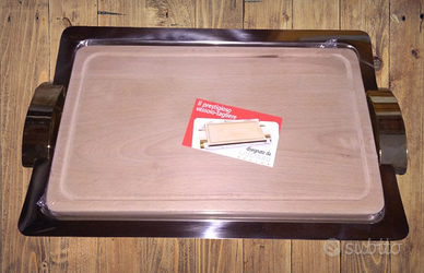 Vassoio Acciaio Inox + Tagliere di Legno, Giugiaro