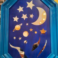 Specchio intagliato e dipinto a mano