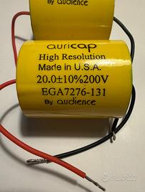Coppia condensatori 20uF Auricap NOS