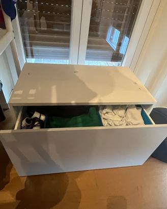 Letto soppalco IKEA VITVAL + cassettiera