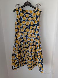 Vestito estivo taglia L fantasia giallo e blu