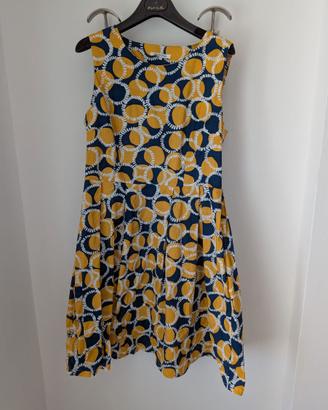 Vestito estivo taglia L fantasia giallo e blu