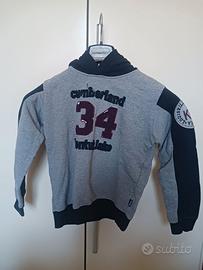 Felpa ragazzo tg. M grigio/nera con cappuccio Brum