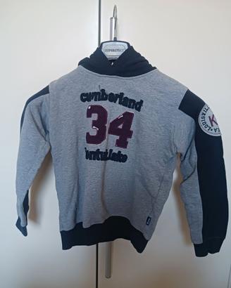 Felpa ragazzo tg. M grigio/nera con cappuccio Brum