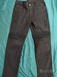 jeans uomo nero per moto 