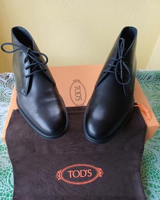 scarpe nuove in pelle uomo" tod's"  nero nr.6,5