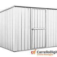 Casetta box giardino in Acciaio 260x185cm bianco
