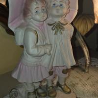 Lampada Statuina Capodimonte - "Bambini sotto l'Om