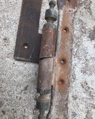Cerniere antiche in ferro battuto x portoncino