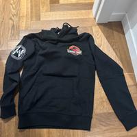 Felpa nera Jurassic Park • Nuova con cappuccio
