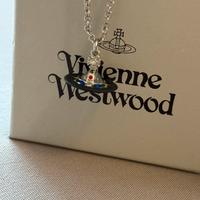 Collana vivienne westwood “petite orb” nera