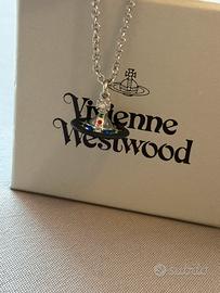 Collana vivienne westwood “petite orb” nera