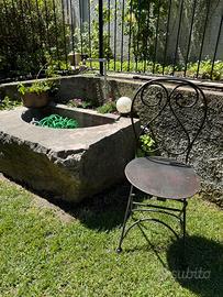Sedia Ferro Ornamentale Giardino Terrazzo 91x41 cm