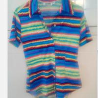 Camicetta donna tipo Missoni elasticizzata S M