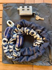 Catena di sicurezza in acciaio con lucchetto