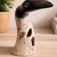 Scultura in corno vintage  intagliata a mano 