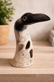 Scultura in corno vintage  intagliata a mano 