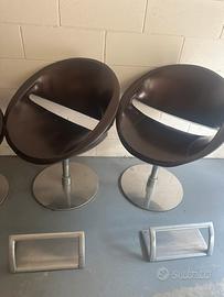 Poltrone parrucchiere  con poggiapiedi