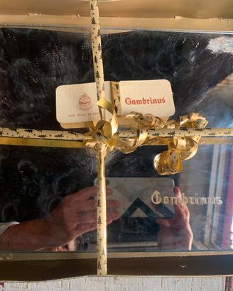 Specchio vintage confezione marchio Gambrinus