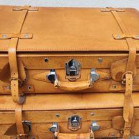 set valige per auto D'epoca spider in cuoio