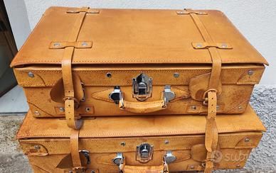 set valige per auto D'epoca spider in cuoio