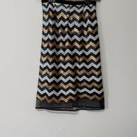 Gonna Midi Artigianale Paillettes Zigzag HandMade