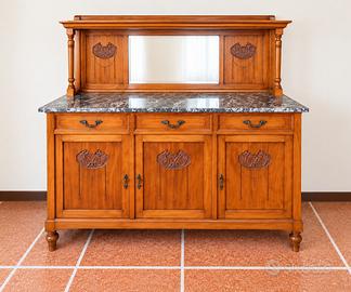 Grande credenza con specchio centrale
