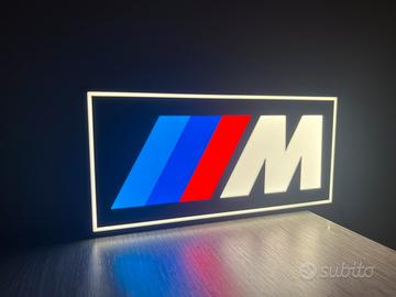 Lampada BMW M sport emmesport light box da garage