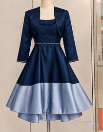 ABITO ELEGANTE IN RASO DA CERIMONIA TAGLIA 42