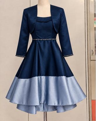ABITO ELEGANTE IN RASO DA CERIMONIA TAGLIA 42