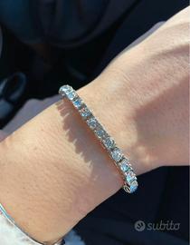 Braccialetto tennis acciaio