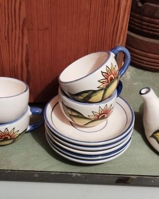 Servizio da the dipinto a mano