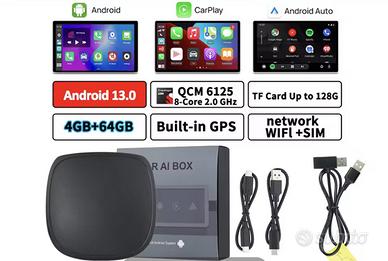 Box android 13 AppleCarplay e Android Auto