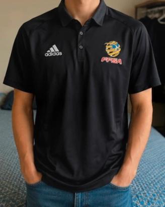 Polo Adidas nera Climalite FFSA