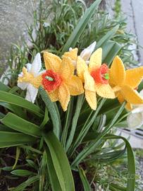 Fiori all'uncinetto, narciso fatto a mano
