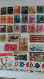 80 francobolli italiani anni 1970