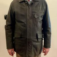 Giaccone in pelle Versace da uomo.