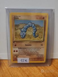 Carte Pokémon Onix set base 1° edizione NM