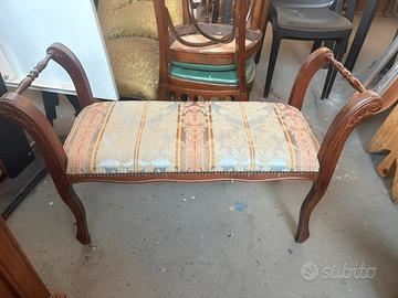 Panca d'Epoca / Banchetta Imbottita Stile Classico