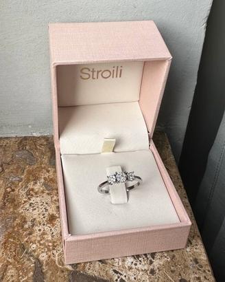 Anello stroili oro bianco 18k trilogy