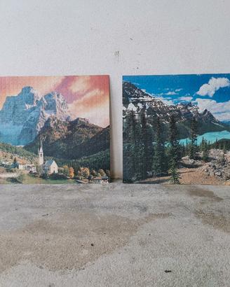 2 puzzle già completi 48x68 cm 