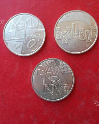 Francia 3 monete da 5 euro del 2013 in argento