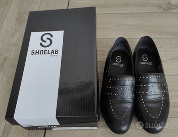 Mocassini donna neri con borchie n.36