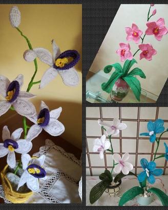 Ramo di orchidea ad uncinetto vari tipi