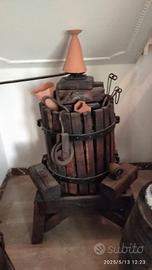 Strettoio + tre caratelli da vin santo