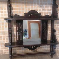 toletta legno con specchio