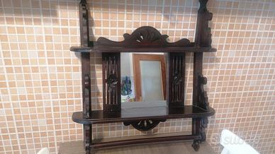 toletta legno con specchio
