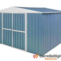 Box in Acciaio da giardino 360x345cm blu