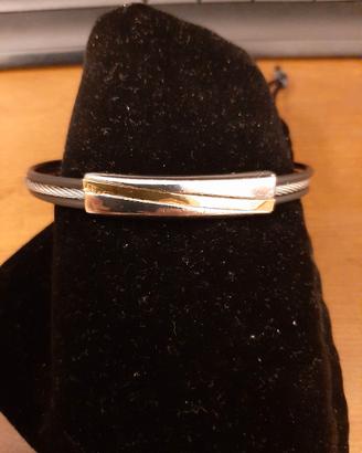 Bracciale uomo acciaio e caucciù 